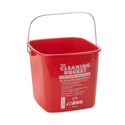 Winco PPL-3R 3 Qt. Cleaning Bucket | Red