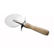 Winco PWC-4 4" Wood Handle Pizza Cutter