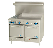 Comstock-Castle F3218-36 48" Gas 2-Burner & Griddle Range w/ (2) Space Saver Ovens | 174,000 BTU