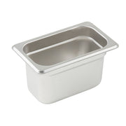 Winco SPJL-904 1/9 Size Stainless Steel Steam Table Pan | 4" Deep