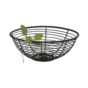 G.E.T. WB-701 Black 8" Round Wire Display Basket