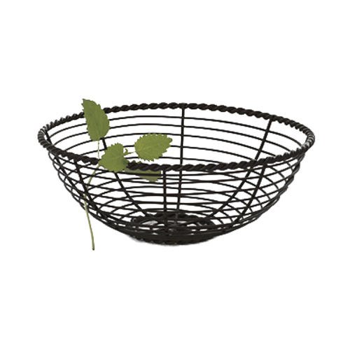 G.E.T. WB-701 Black 8" Round Wire Display Basket