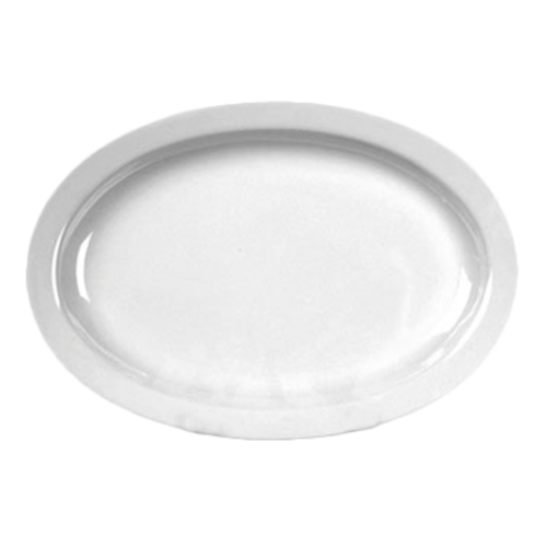 Thunder Group NS513W Tan 13" X 8 1/2" Narrow Rim Platter | Case of 12