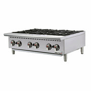 Winco NGHP-6 36" Countertop Gas Hot Plate | 150,000 BTU