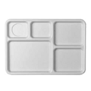 Cambro 10145CW133 Camwear 5 Compartment School Tray | 10" x 14-1/2"
