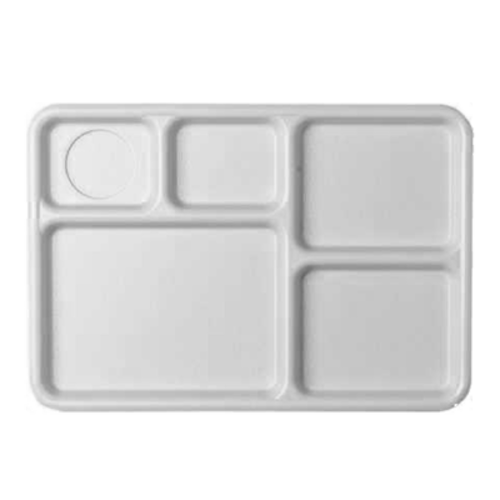 Cambro 10145CW133 Camwear 5 Compartment School Tray | 10" x 14-1/2"