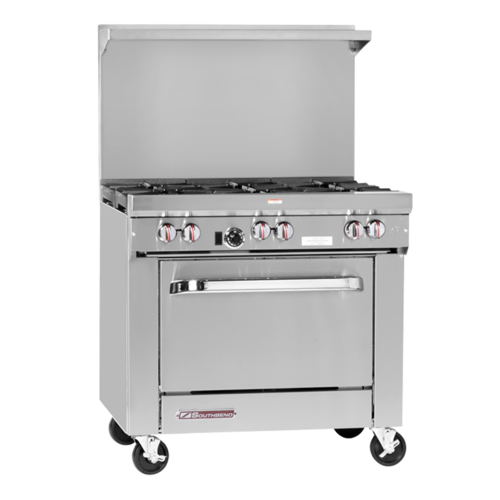 Southbend S-Series S36D-1GL 36" Gas Range w/ 4-Burners, 12" Griddle & Standard Oven | 165,000 BTU