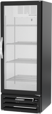Beverage Air MMR12HC-1-B 24" 1 Swing Glass Door Black Merchandiser Refrigerator | 12.06 Cu. Ft.