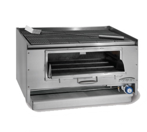 Imperial MSQ-30 30" Countertop Gas Mequite Wood Charbroiler | 20,000 BTU