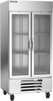 Beverage Air HBF35HC-1-G 39.5" 2 Glass Door Bottom Mount Reach-In Freezer | 35.08 Cu. Ft.