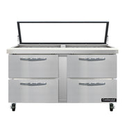 Continental Refrigerator SW60N24M-HGL-D Refrigerated Counter, Mega Top Sandwich / Salad Unit