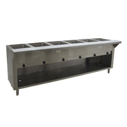 Advance Tabco SW-6E-240-BS 93" x 31" Stainless Steel 6 Sealed Well Electric Hot Buffet Table | 208/240V