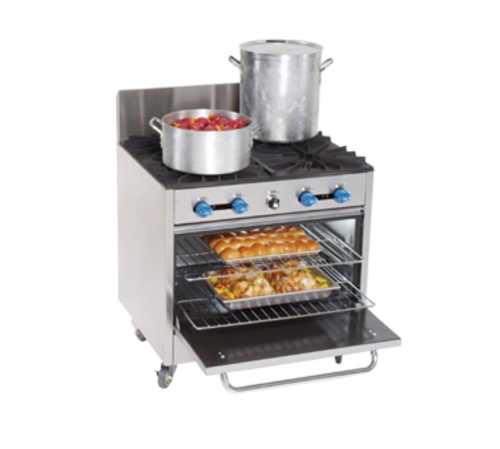 Comstock-Castle FK430-18 36" Gas Griddle & 2-Burner Heavy Pot Range w/ 31.5" Oven | 146,000 BTU
