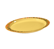 G.E.T. OP-145-VN Venetian 14-3/4" x 10-1/2" Oval Melamine Platter | Case of 12