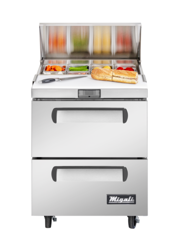 Migali Industries C-SP27-8-D-HC Sandwich / Salad Prep Table