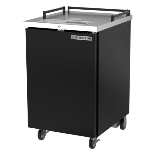 Beverage Air BM23HC-B-28 24" Black Draft Beer Cooler without Tap Tower | (1) 1/2 Keg