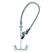 T&S Brass B-0133-CR-BJ EasyInstall 8" Center Wall Mount Pre-Rinse Faucet