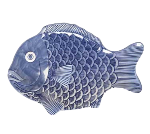 G.E.T. 370-10-BL Creative Table Blue Melamine Fish Platter 10" x 7" | Case of 12