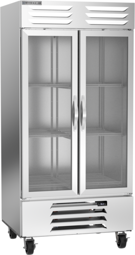 Beverage Air RB35HC-1G 39.5" 2 Glass Door Reach In Refrigerator | 35.08 Cu. Ft.