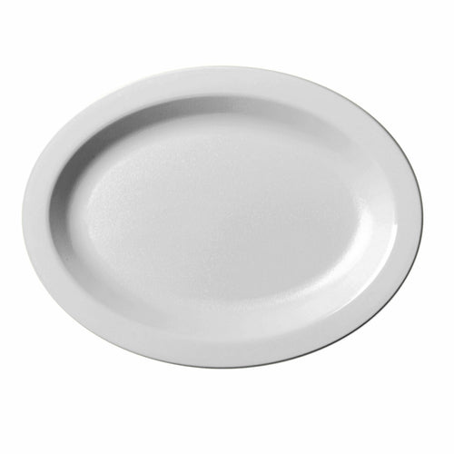 Cambro 120CWP Camwear Narrow Rim Oval Platter | 12" x 9"