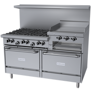 Garland G60-6R24RR 60" Gas Range w/ 6-Burners, 48" Griddle, & 2 Standard Ovens | 307,000 BTU