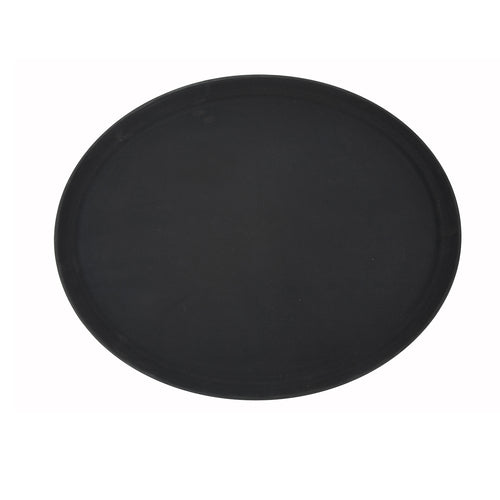 Winco TRH-2722K 27" Oval Serving Tray | Black