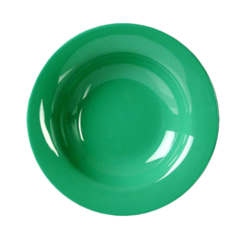 Thunder Group CR5077GR 7 3/4" Wide Rim Salad Bowl, Green 8 oz. | Case of 12