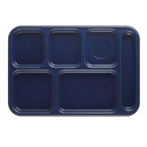 Cambro 10146CW Camwear 6 Compartment School Tray | 10" x 14-1/2"