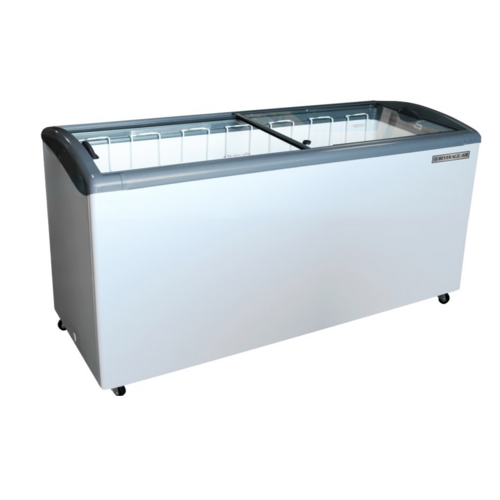 Beverage Air NC68HC-1-W 68" Sliding Glass Lid White Ice Cream Novelty Freezer | 18.48 Cu. Ft.