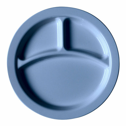 Cambro 93CW Camwear 3 Compartment 9” Narrow Rim Plate