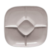 Thunder Group 15" x 15" Passion White Melamine Chip & Dip Platter | Model No. PS1515W