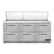 Continental Refrigerator D72N30M-FB-D Refrigerated Counter, Mega Top Sandwich / Salad Unit