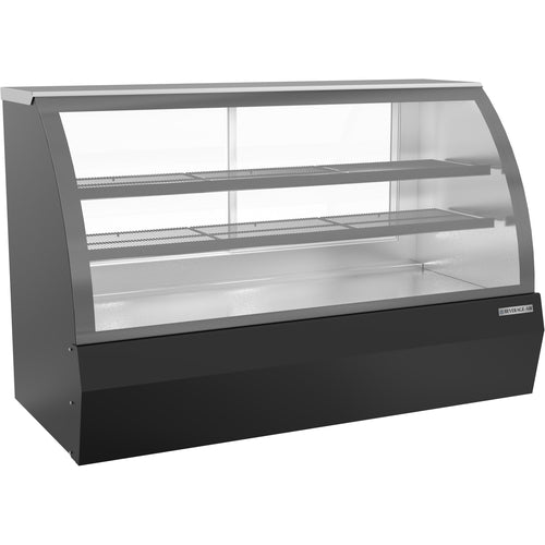 Beverage Air CDR6HC-1-B 73.6" Black Curved Glass Refrigerated Deli Case | 21 Cu. Ft.