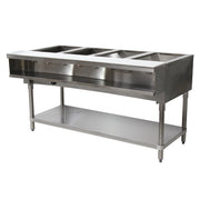 Advance Tabco WB-4G 63" x 31" Stainless Steel 4 Well Gas Hot Buffet Table | 25,000 BTU