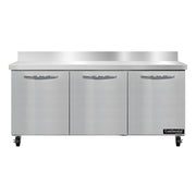 Continental SW72NBS 72" 3-Door Worktop Refrigerator | 20.6 Cu. Ft.