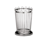 Tablecraft 258 Regent Stainless Steel Round Breadstick Basket