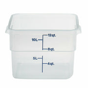 Cambro 12SFSPP190 CamSquare 12 qt. Graduated Square Food Container