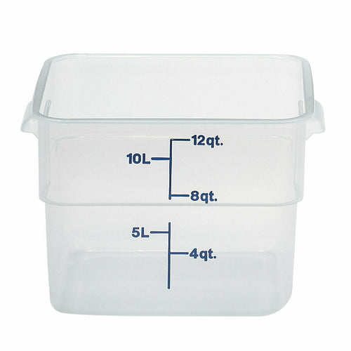 Cambro 12SFSPP190 CamSquare 12 qt. Graduated Square Food Container