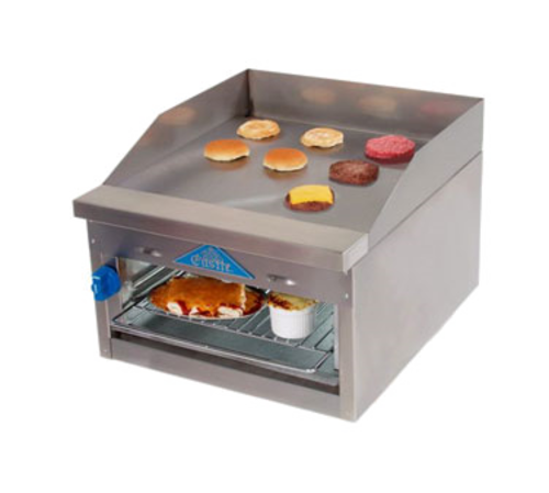 Comstock-Castle FHP24-24B 24" Countertop Gas Griddle & Cheesemelter Combo | 30,000 BTU