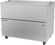 Beverage Air ST49HC-S 49" Stainless Steel Dual Sided Cold Wall Milk Cooler | 12 Crate Capacity