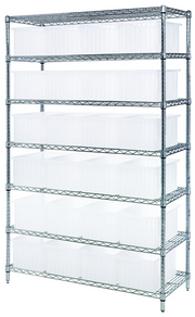 Quantum WR7-92080CL Shelving Unit, Wire