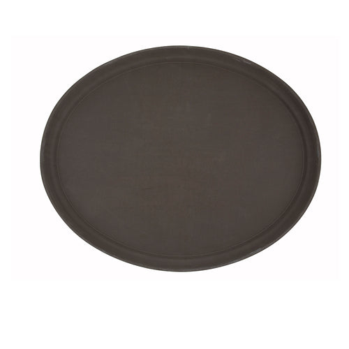 Winco TRH-2722 27" Oval Serving Tray | Brown