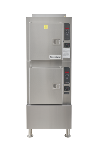 Cleveland Steamcraft Ultra 24CGA10 24" 2 Compartment Pressureless Gas Convection Steamer | 125,000 BTU