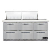 Continental Refrigerator D72N24M-FB-D Refrigerated Counter, Mega Top Sandwich / Salad Unit