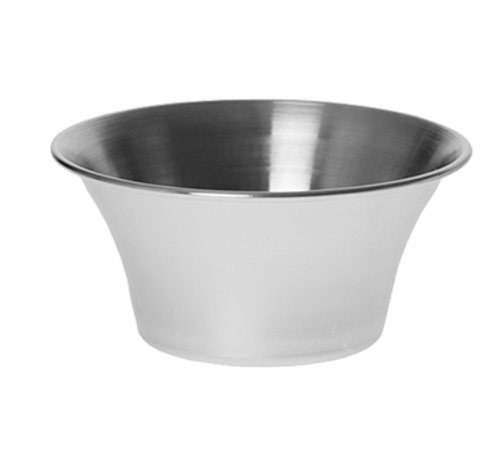 Tablecraft 5063 4 oz. Stainless Steel Flared Rim Sauce Cup