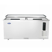 Atosa MBC65GR 65" 2-Sliding Lid Stainless Bottle Cooler | 16.4 Cu. Ft.