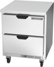Beverage Air WTRD27AHC-2-FLT 27" 2 Drawer Worktop Refrigerator with Flat Top | 6.13 Cu. Ft.