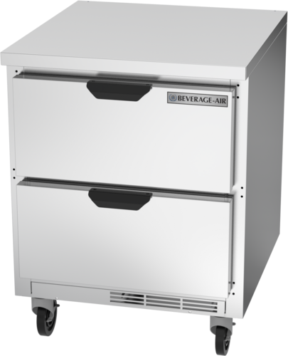 Beverage Air WTRD27AHC-2-FLT 27" 2 Drawer Worktop Refrigerator with Flat Top | 6.13 Cu. Ft.