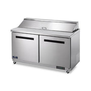 Arctic Air AMT60R 61" 2-Door Mega Top Refrigerated Sandwich Prep Tables | (24) 1/6 Pan