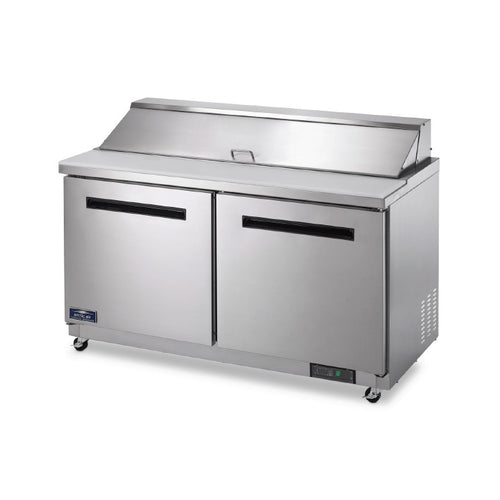 Arctic Air AMT60R 61" 2-Door Mega Top Refrigerated Sandwich Prep Tables | (24) 1/6 Pan
